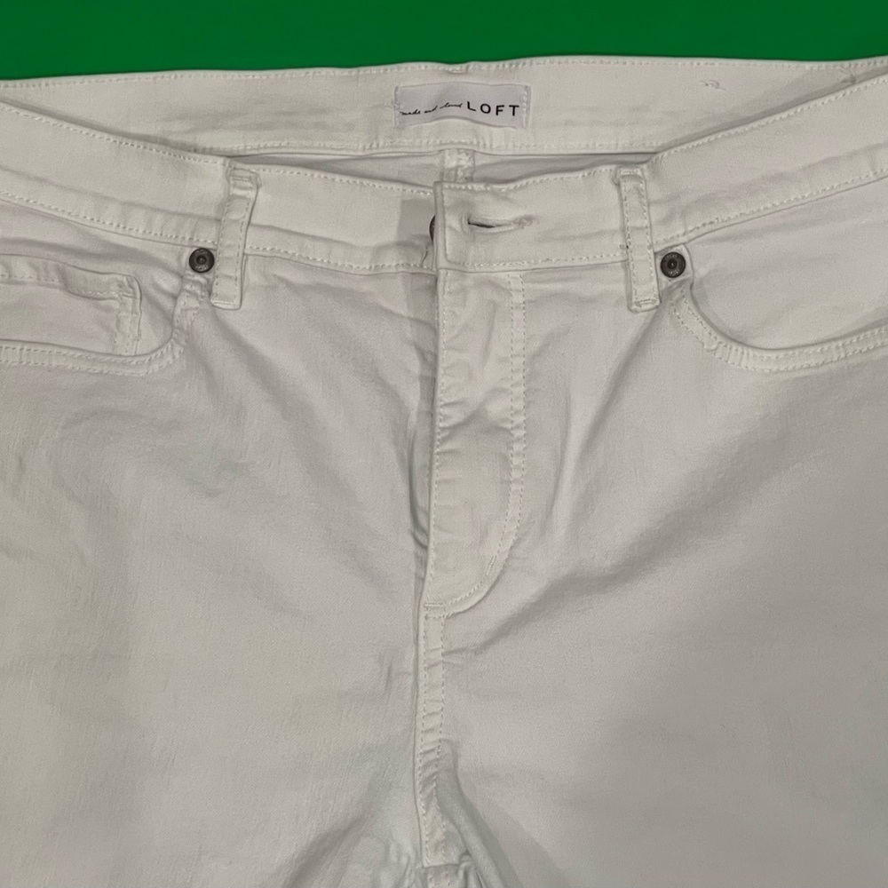 LOFT
White Jean Shorts Distressed Cut-Offs - Picture 7 of 10